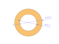 Perfil de Silicona TS4030,518,5 - formato tipo Tubo - forma de tubo