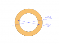 Perfil de Silicona TS4030,520,5 - formato tipo Tubo - forma de tubo