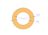 Perfil de Silicona TS403018 - formato tipo Tubo - forma de tubo