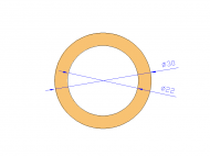 Perfil de Silicona TS403022 - formato tipo Tubo - forma de tubo