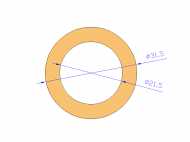 Perfil de Silicona TS4031,521,5 - formato tipo Tubo - forma de tubo