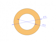 Perfil de Silicona TS403119 - formato tipo Tubo - forma de tubo