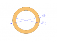 Perfil de Silicona TS403123 - formato tipo Tubo - forma de tubo