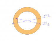 Perfil de Silicona TS4032,522,5 - formato tipo Tubo - forma de tubo