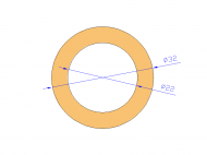 Perfil de Silicona TS403222 - formato tipo Tubo - forma de tubo