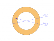 Perfil de Silicona TS4033,521,5 - formato tipo Tubo - forma de tubo