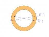 Perfil de Silicona TS4033,523,5 - formato tipo Tubo - forma de tubo