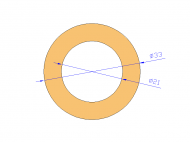 Perfil de Silicona TS403321 - formato tipo Tubo - forma de tubo