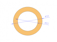 Perfil de Silicona TS403323 - formato tipo Tubo - forma de tubo