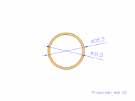 Perfil de Silicona TS4035,531,5 - formato tipo Tubo - forma de tubo