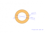 Perfil de Silicona TS4041,525,5 - formato tipo Tubo - forma de tubo