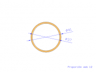 Perfil de Silicona TS404137 - formato tipo Tubo - forma de tubo