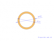 Perfil de Silicona TS404234 - formato tipo Tubo - forma de tubo