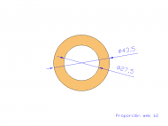 Perfil de Silicona TS4043,527,5 - formato tipo Tubo - forma de tubo