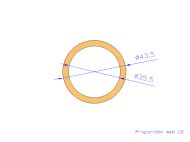 Perfil de Silicona TS4043,535,5 - formato tipo Tubo - forma de tubo