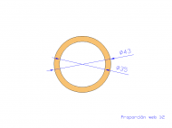 Perfil de Silicona TS404335 - formato tipo Tubo - forma de tubo