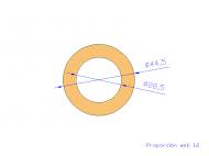 Perfil de Silicona TS4044,528,5 - formato tipo Tubo - forma de tubo