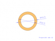 Perfil de Silicona TS4044,532,5 - formato tipo Tubo - forma de tubo