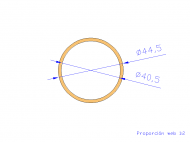 Perfil de Silicona TS4044,540,5 - formato tipo Tubo - forma de tubo