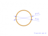 Perfil de Silicona TS404440 - formato tipo Tubo - forma de tubo