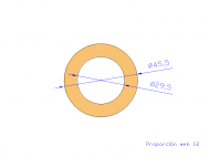 Perfil de Silicona TS4045,529,5 - formato tipo Tubo - forma de tubo