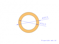 Perfil de Silicona TS4045,533,5 - formato tipo Tubo - forma de tubo