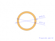 Perfil de Silicona TS4045,537,5 - formato tipo Tubo - forma de tubo