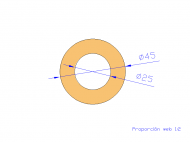 Perfil de Silicona TS404525 - formato tipo Tubo - forma de tubo