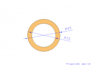 Perfil de Silicona TS404533 - formato tipo Tubo - forma de tubo