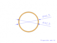 Perfil de Silicona TS4046,542,5 - formato tipo Tubo - forma de tubo