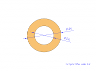 Perfil de Silicona TS404626 - formato tipo Tubo - forma de tubo