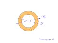 Perfil de Silicona TS404630 - formato tipo Tubo - forma de tubo