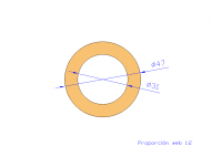 Perfil de Silicona TS404731 - formato tipo Tubo - forma de tubo