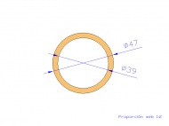 Perfil de Silicona TS404739 - formato tipo Tubo - forma de tubo