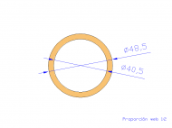 Perfil de Silicona TS4048,540,5 - formato tipo Tubo - forma de tubo