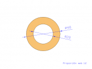 Perfil de Silicona TS404828 - formato tipo Tubo - forma de tubo