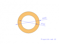 Perfil de Silicona TS404832 - formato tipo Tubo - forma de tubo