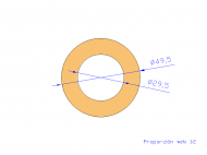 Perfil de Silicona TS4049,529,5 - formato tipo Tubo - forma de tubo