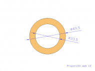 Perfil de Silicona TS4049,533,5 - formato tipo Tubo - forma de tubo