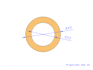 Perfil de Silicona TS404933 - formato tipo Tubo - forma de tubo