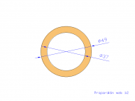 Perfil de Silicona TS404937 - formato tipo Tubo - forma de tubo