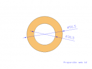 Perfil de Silicona TS4050,530,5 - formato tipo Tubo - forma de tubo