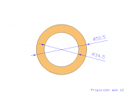 Perfil de Silicona TS4050,534,5 - formato tipo Tubo - forma de tubo