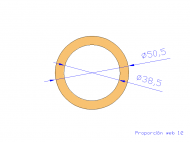 Perfil de Silicona TS4050,538,5 - formato tipo Tubo - forma de tubo