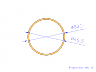 Perfil de Silicona TS4050,546,5 - formato tipo Tubo - forma de tubo