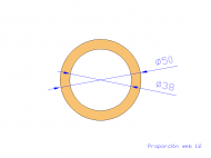 Perfil de Silicona TS405038 - formato tipo Tubo - forma de tubo