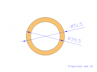 Perfil de Silicona TS4051,539,5 - formato tipo Tubo - forma de tubo