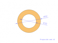 Perfil de Silicona TS405232 - formato tipo Tubo - forma de tubo