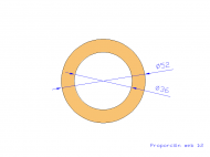 Perfil de Silicona TS405236 - formato tipo Tubo - forma de tubo