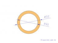 Perfil de Silicona TS405240 - formato tipo Tubo - forma de tubo